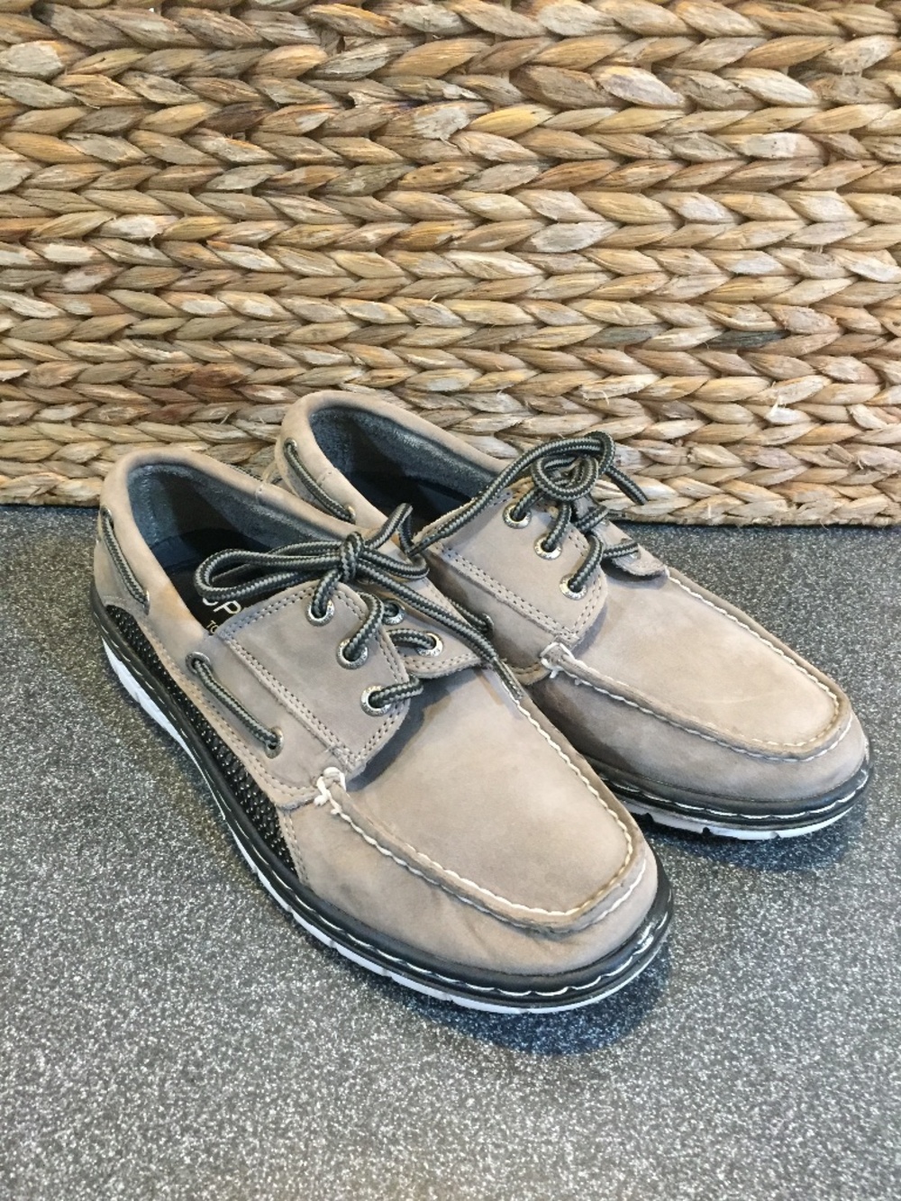 Sperry Men's Boat Shoes in Taupe and Black